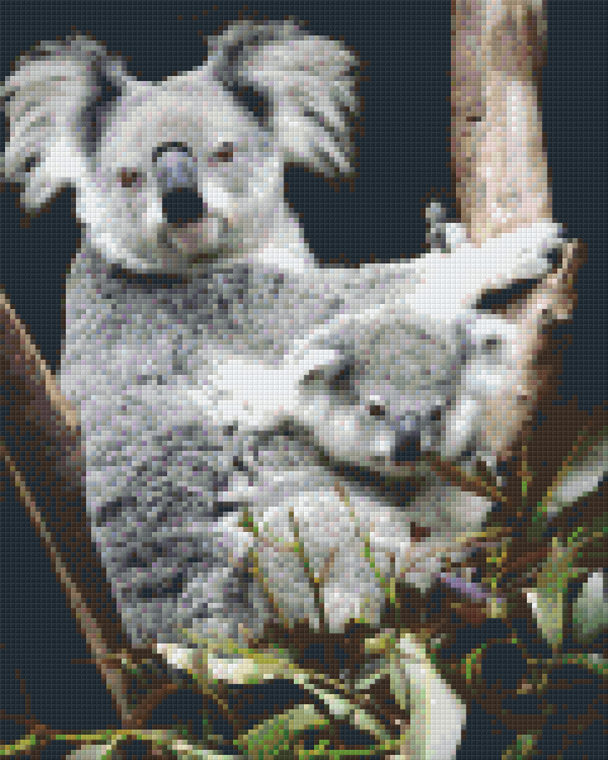Koala And Baby Nine [9] Baseplate PixelHobby Mini-mosaic Art Kit image 0